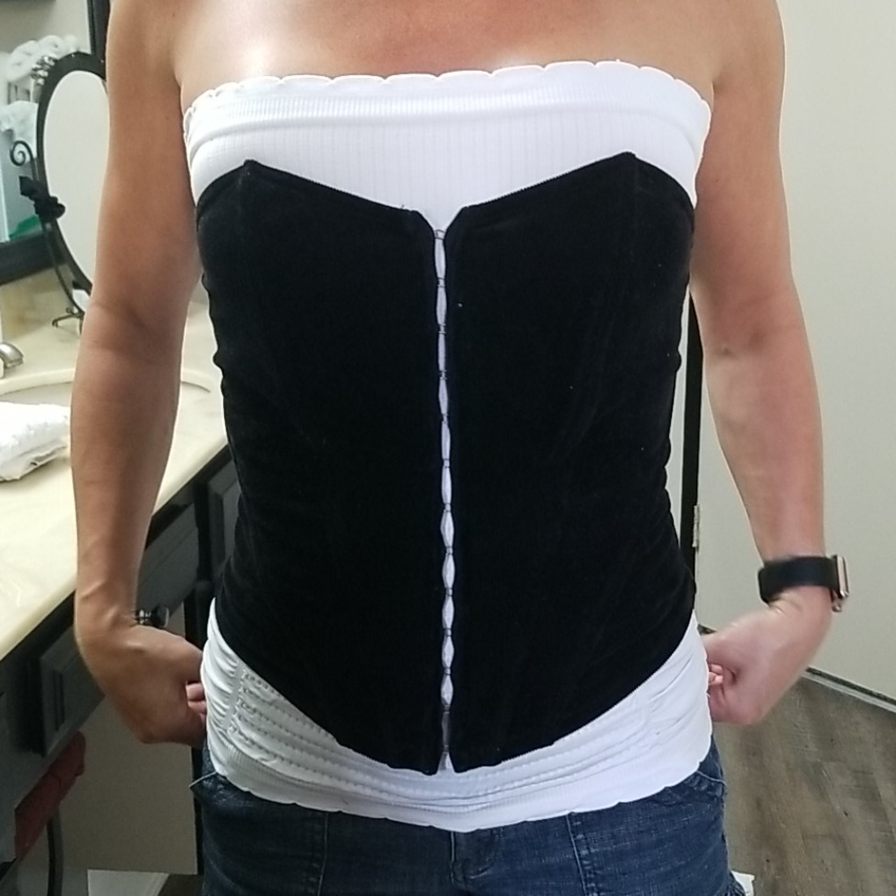 Corduroy corset.